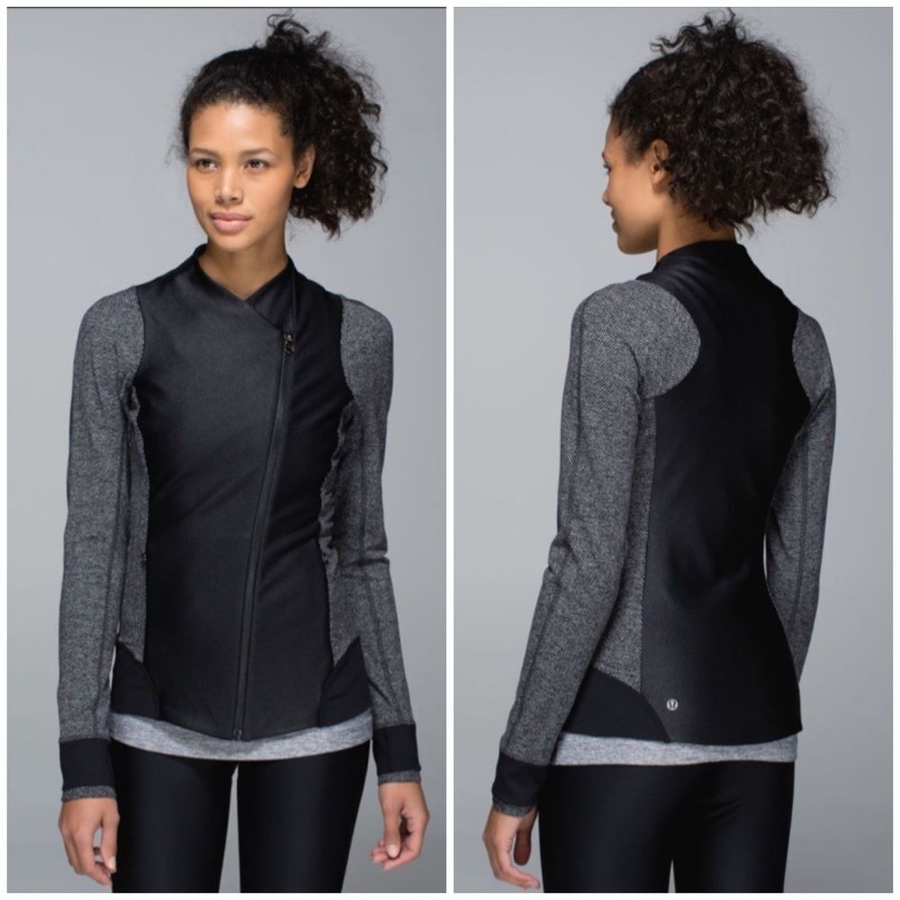 Lululemon Emerge Renewed Herringbone Zip Up Jacket